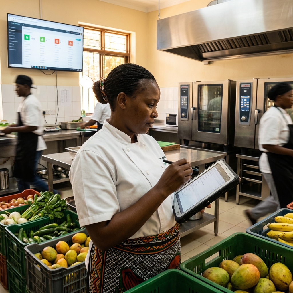 Chef Checking Inventory