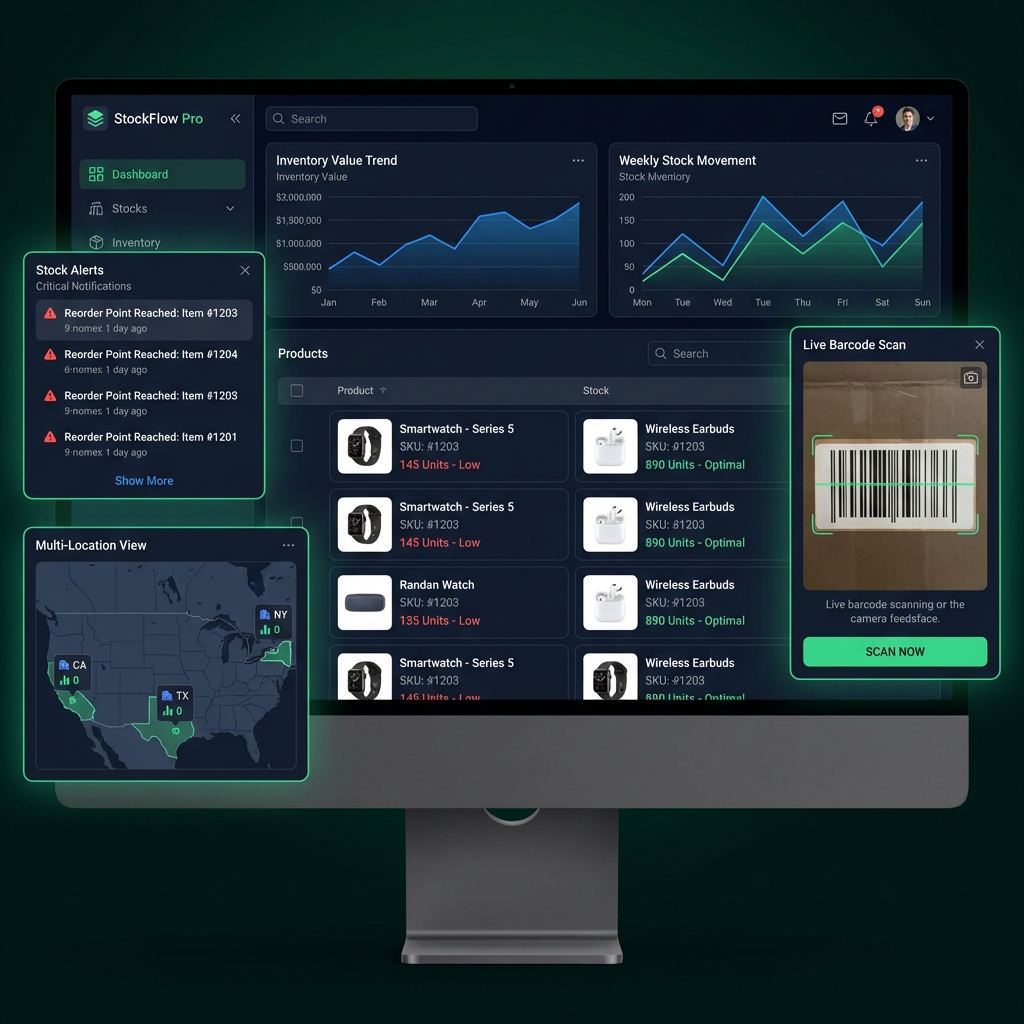 Stock receiving process